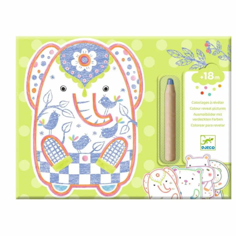 Sale Djeco Coloriage Animaux sauvages Multicolore