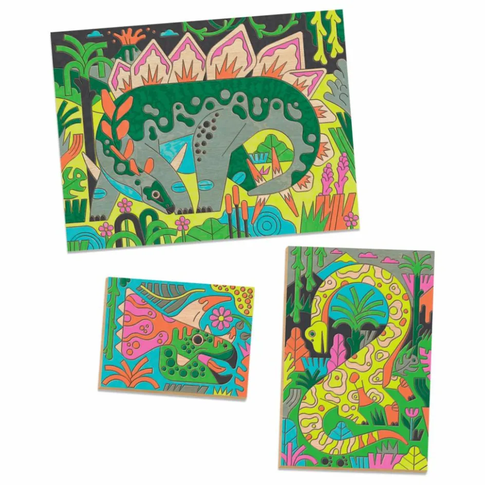 Best Djeco Coloriage Dino world Multicolore
