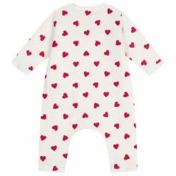 Petit Bateau Bodies, Combinaisons|Premières Tenues*Combinaison Cœurs Coton Ouatiné |