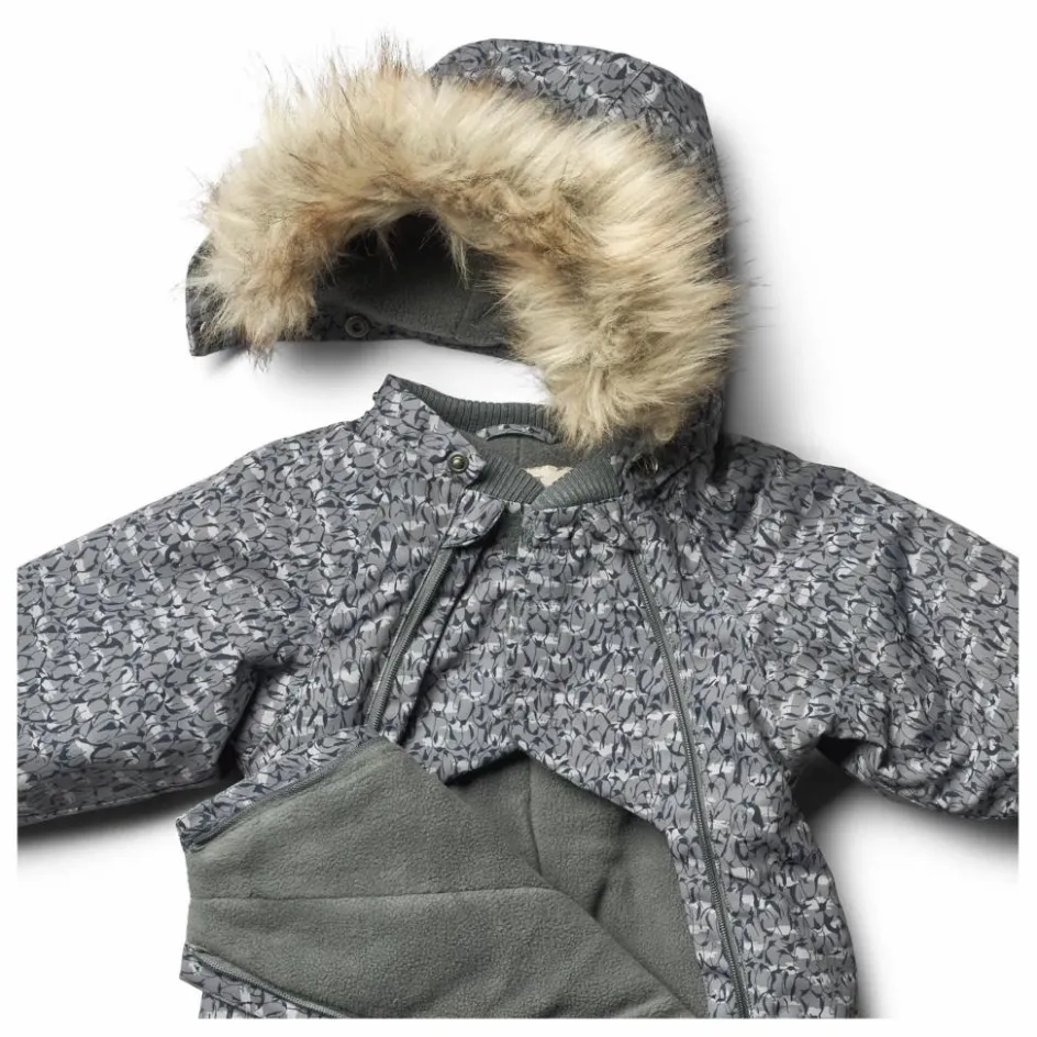 Sale Combinaison de Ski Fleurie Façon Fourrure Matières Recyclées Nickie | Enfant Combinaisons|Premières Tenues
