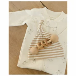 Clearance Quincy Mae Combinaison Pingouins Coton Bio | Ivoire