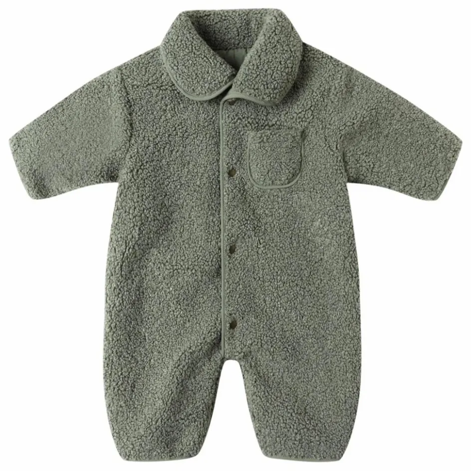 New Quincy Mae Combinaison Sherpa | Vert de gris