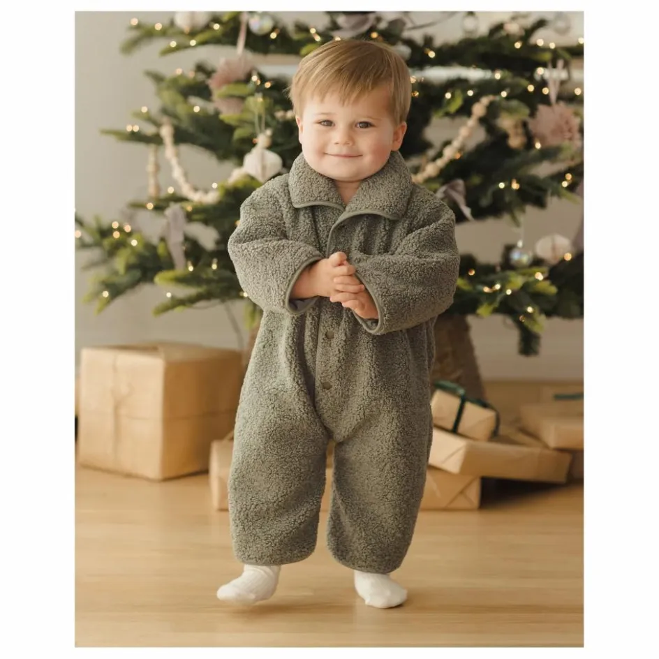 New Quincy Mae Combinaison Sherpa | Vert de gris