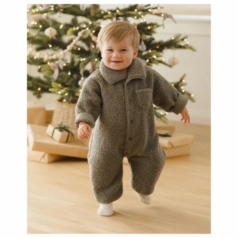 New Quincy Mae Combinaison Sherpa | Vert de gris