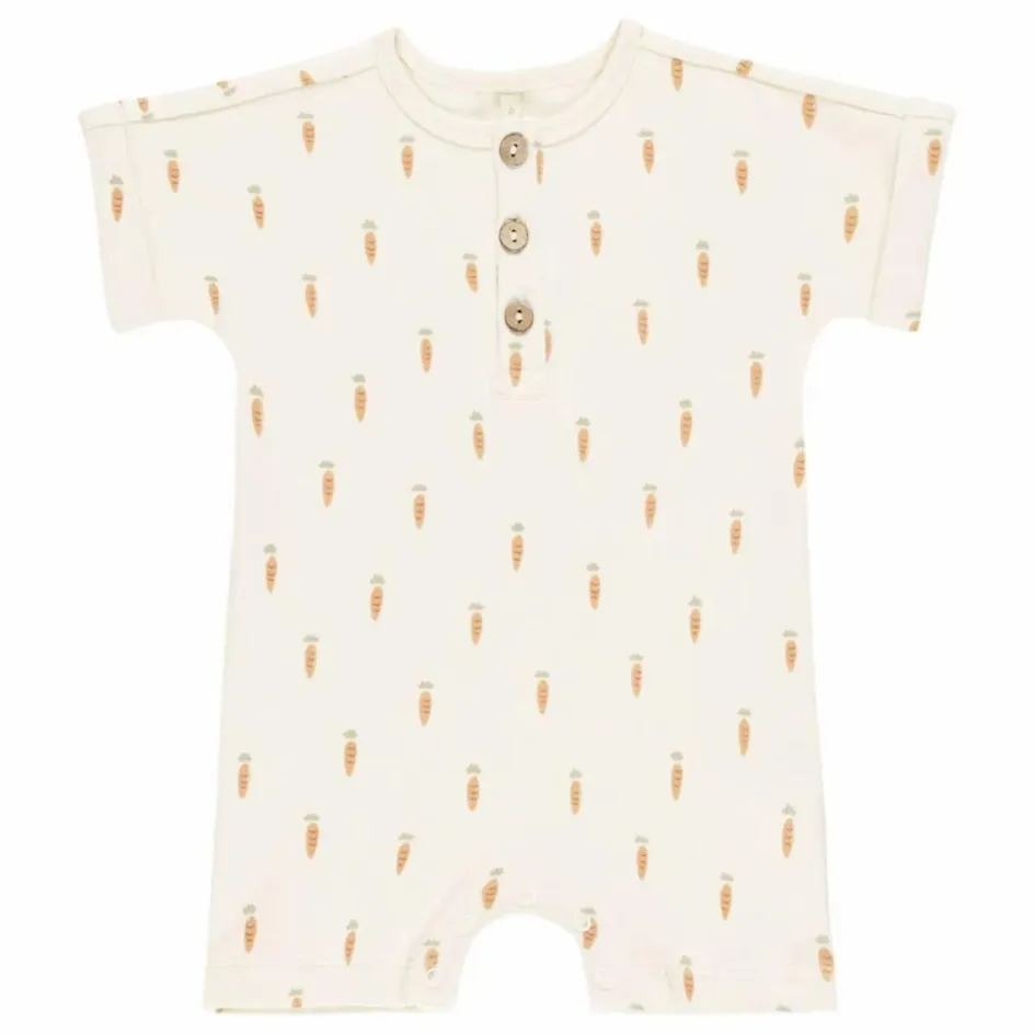 Clearance Quincy Mae Combishort Manches Courtes | Ecru