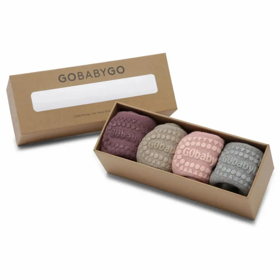GOBABYGO Combo Box 4 Chaussettes Coton Bio ||Enfant Nuit, Sous-Vêtements|Nuit, Sous-Vêtements