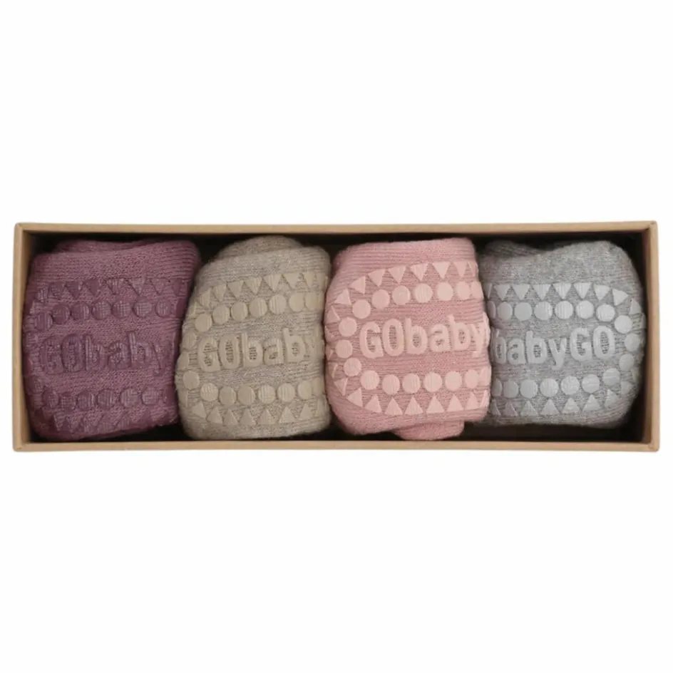GOBABYGO Combo Box 4 Chaussettes Coton Bio ||Enfant Nuit, Sous-Vêtements|Nuit, Sous-Vêtements