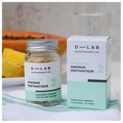 D-LAB NUTRICOSMETICS Complexe Minceur Enzymatique Complément alimentaire - 1 mois| Compléments Alimentaires