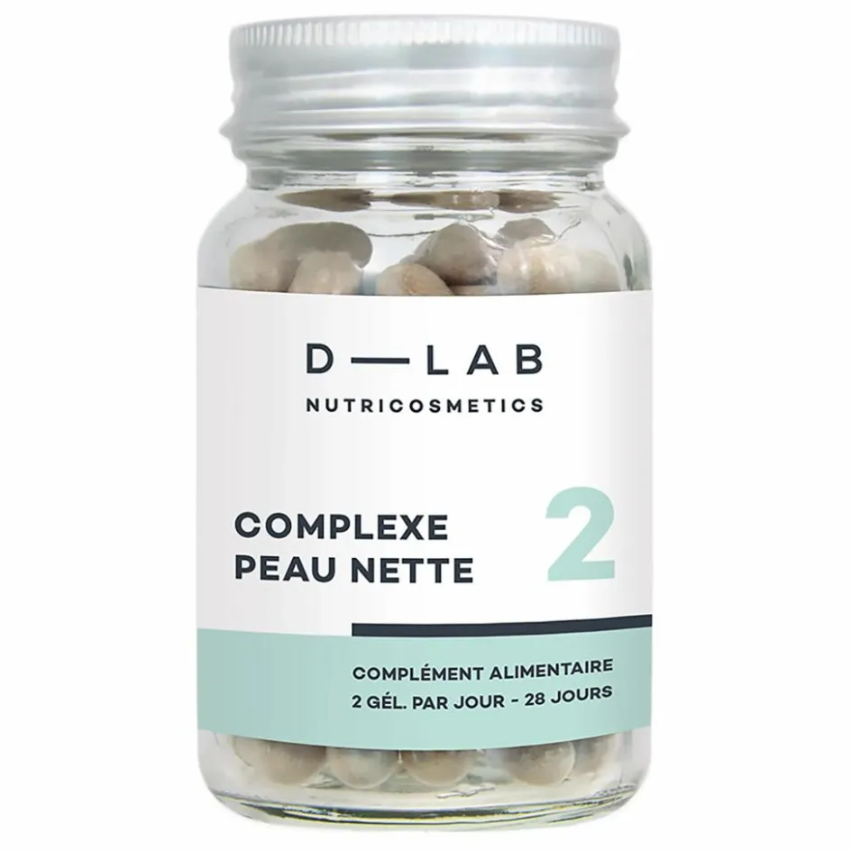 D-LAB NUTRICOSMETICS Complexe Peau Nette Complément alimentaire - 1 mois|Femme Soins Du Visage|Compléments Alimentaires