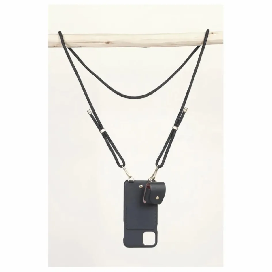Outlet Louvini Coque Airpod 1 & 2 Joe en cuir | Noir