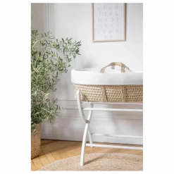 Clearance Tartine et Chocolat Couffin tressage feuilles de palme | Blanc