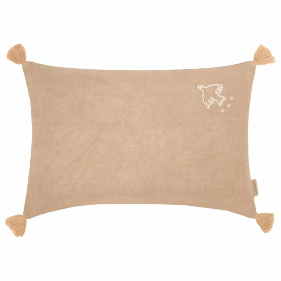 Enfant Nobodinoz Coussins|Coussins Enfant*Coussin à pompons - Lin Français |