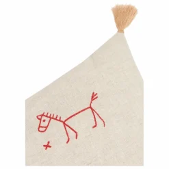 Enfant Nobodinoz Coussins|Coussins Enfant*Coussin à pompons - Lin Français |