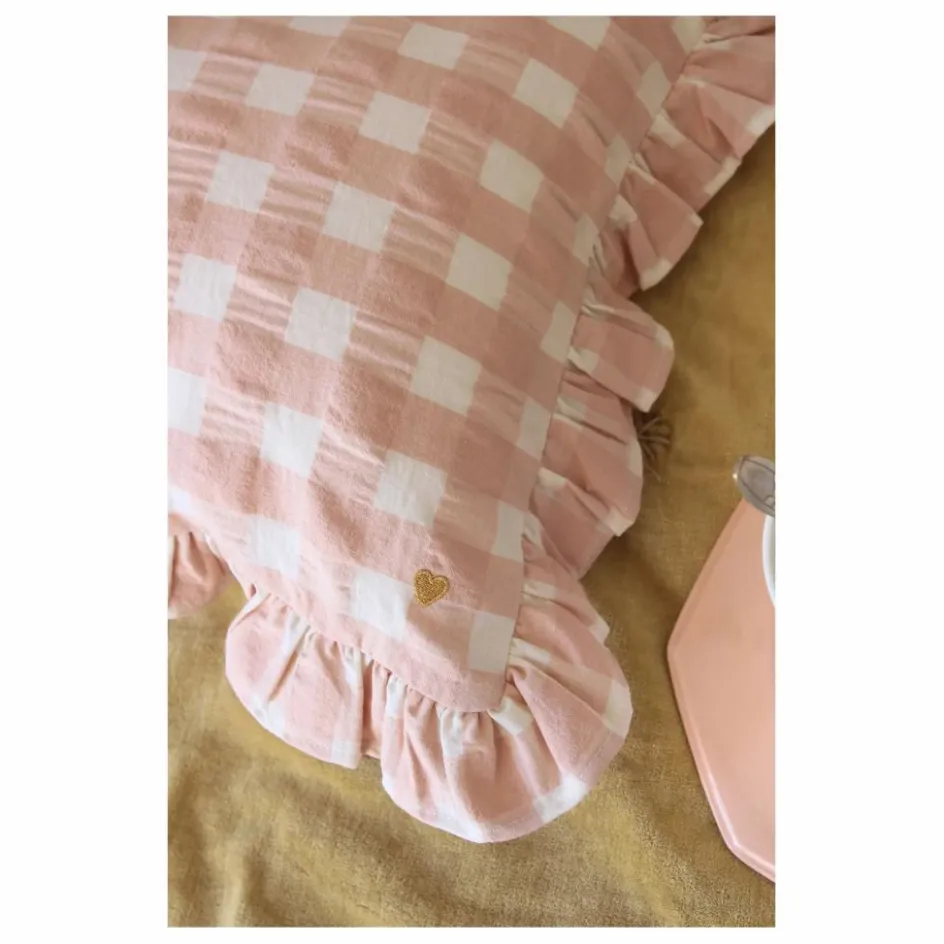 Best Barnabé aime le café Coussin à volant | Rose pâle