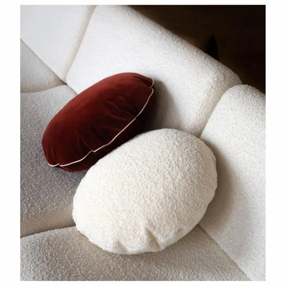 Hot The Socialite Family Coussin Bomboloni en laine bouclette | Crème