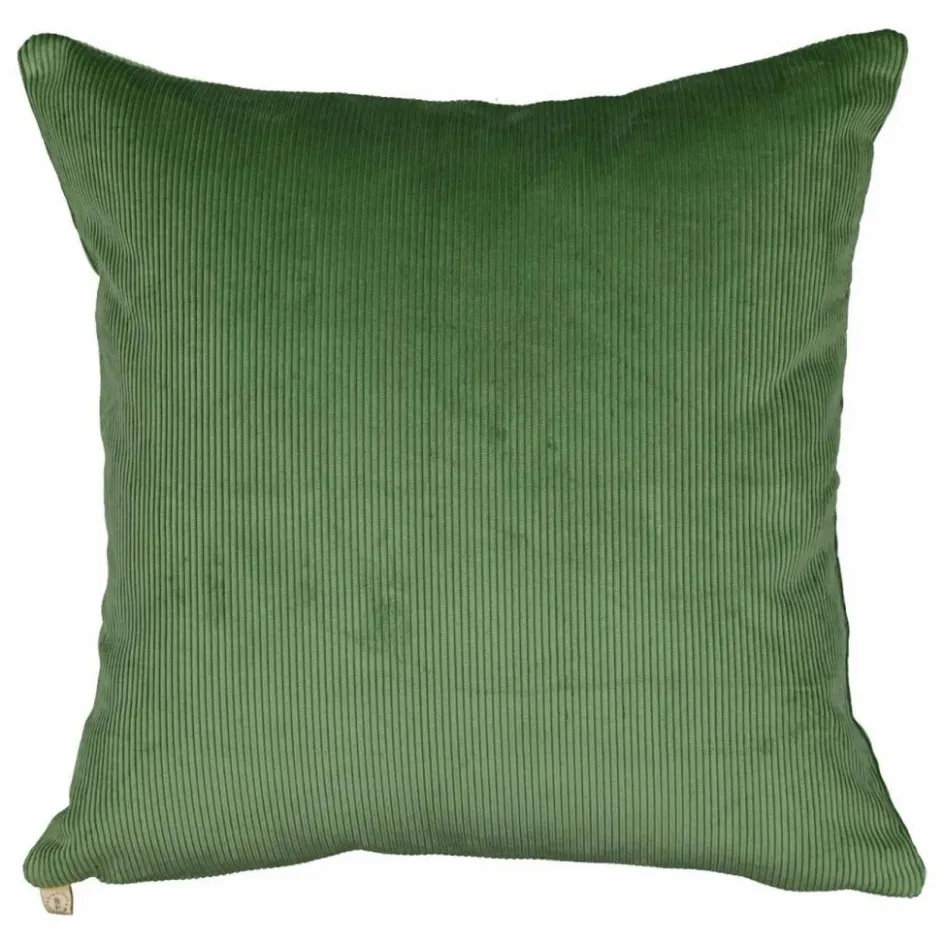 Outlet The Socialite Family Coussin carré Carino en velours côtelé | Vert amande