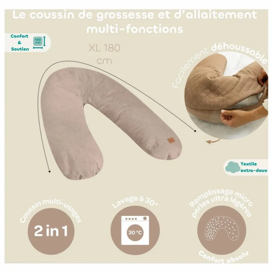 Discount Béaba Coussin d'allaitement Big Flopsy | Argile
