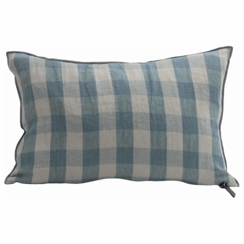 Maison de Vacances Coussin en lin lavé Vichy Cottage | Nuage