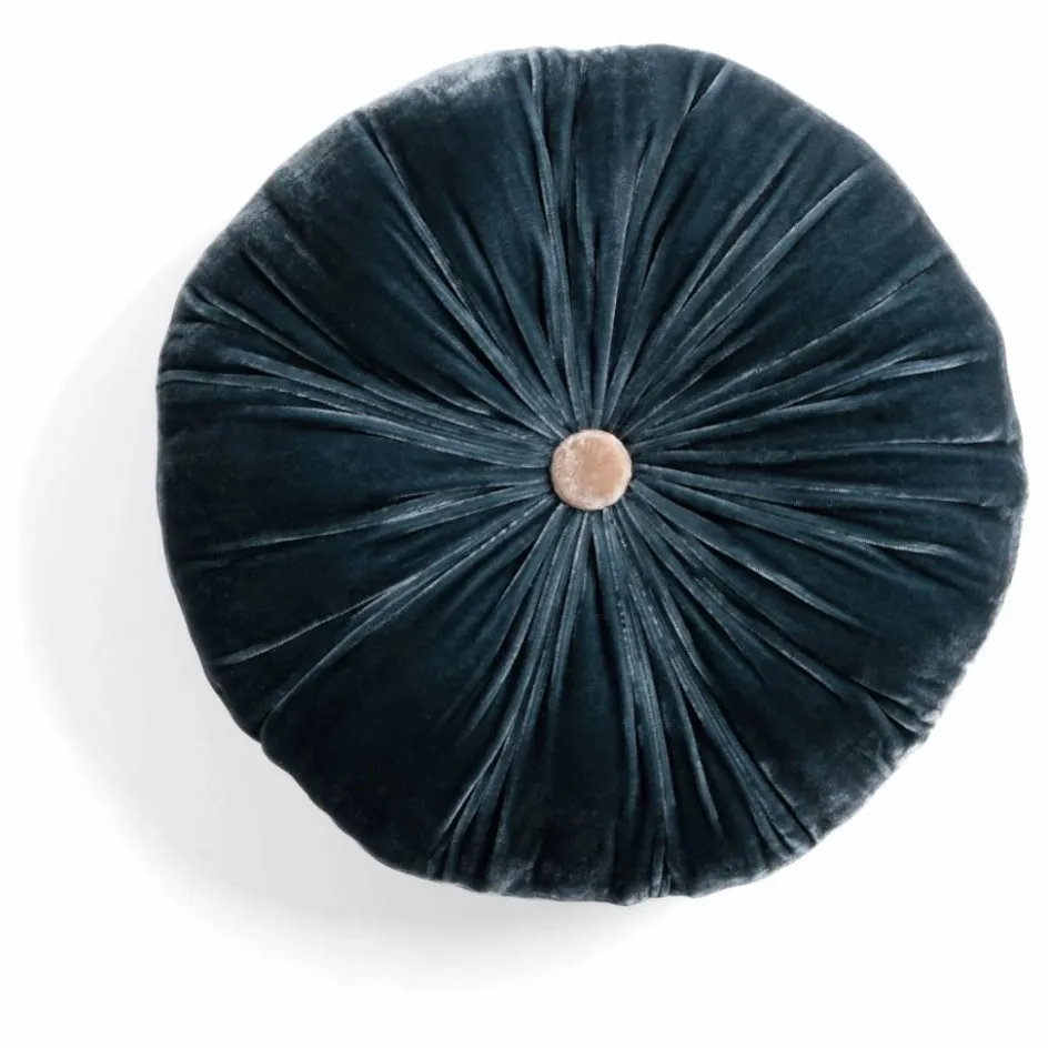 Online Le Monde Sauvage Coussin en velours de soie Sweet Bleu nuit