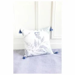 Online Tartine et Chocolat Coussin Feuillage | Bleu marine