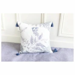 Online Tartine et Chocolat Coussin Feuillage | Bleu marine