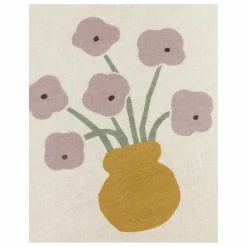 Online Nobodinoz Coussin Fleurs - Lin Français | Lilas tLilas