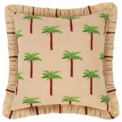 Discount Anna + Nina Coussin Les Palmiers | Marron