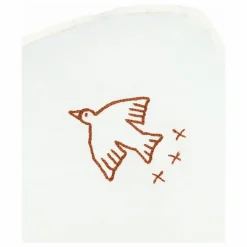Nobodinoz Coussin Nuage avec broderie Oiseau - Lin Français ||Enfant Coussins|Coussins Enfant