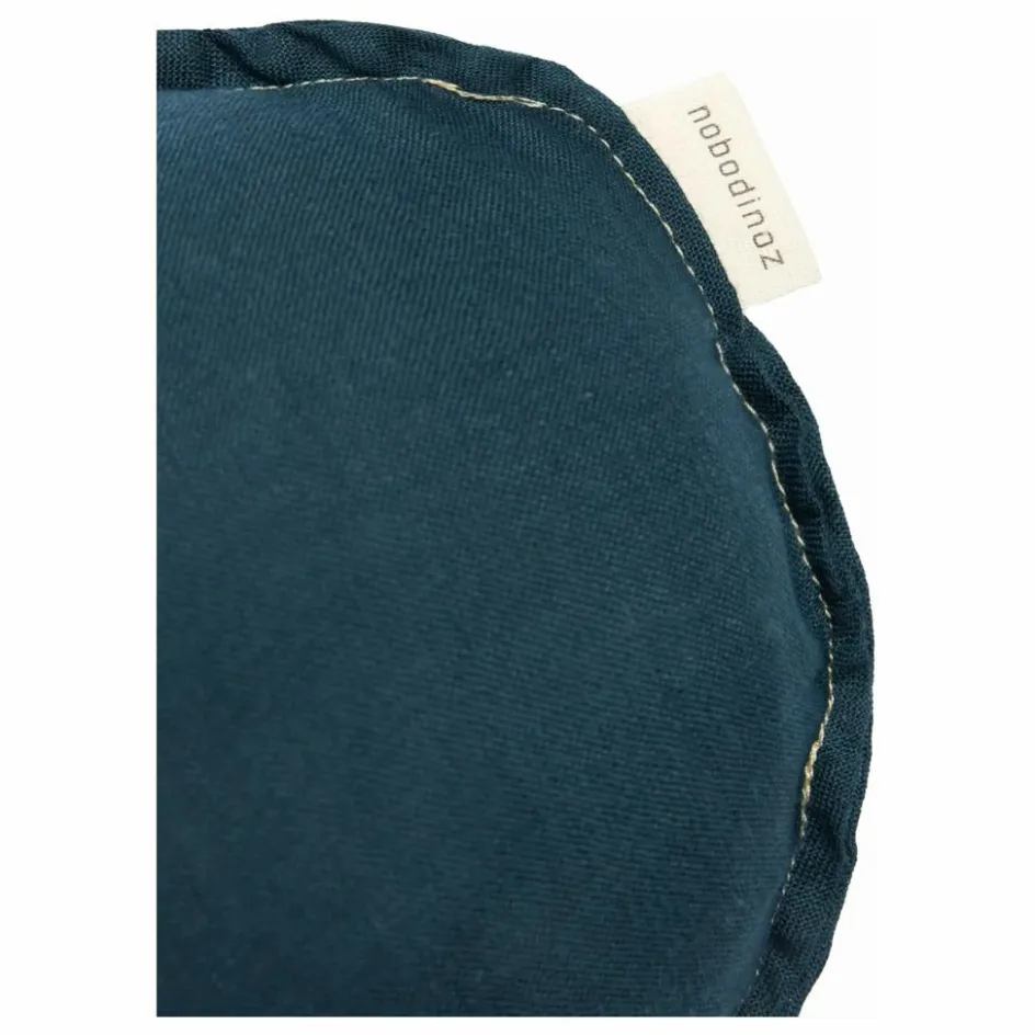 Nobodinoz Coussin Nuage avec broderie Oiseau - Lin Français ||Enfant Coussins|Coussins Enfant