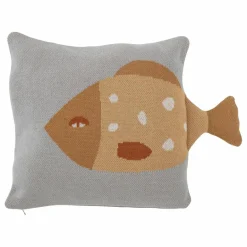 Bloomingville Mini Coussin poisson Larle en coton bio|Enfant Coussins|Coussins Enfant