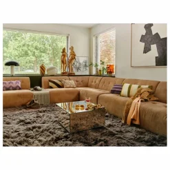 Outlet HKliving Coussin rayé en velours | Crème