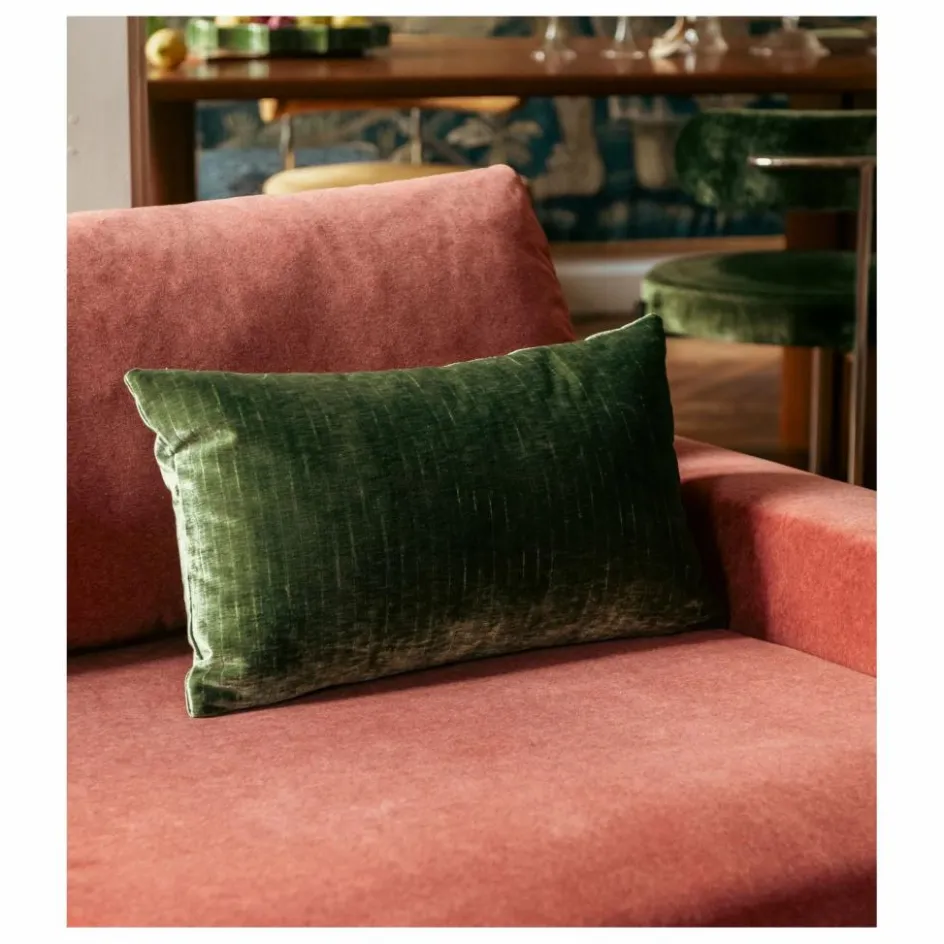 Clearance Coussin rectangulaire Carino velours côtelé brillant | Coussins
