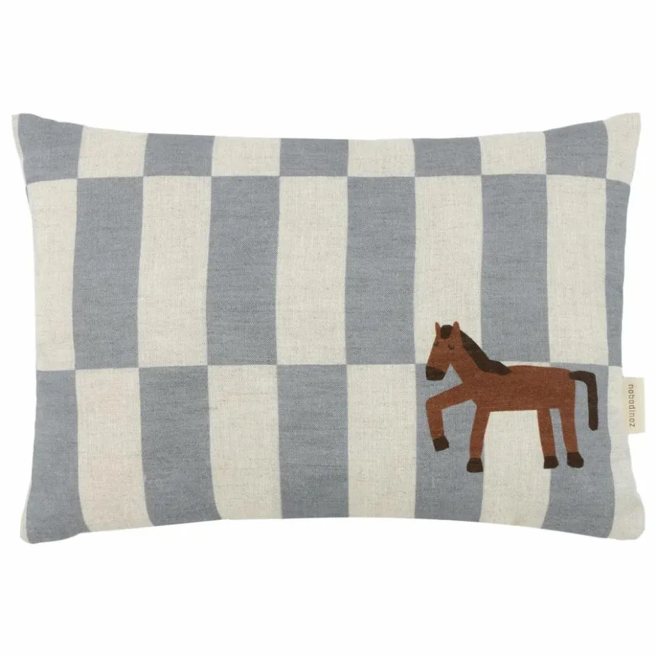 Enfant Nobodinoz Coussins|Coussins Enfant*Coussin rectangulaire Cheval Vibes - Lin Français |