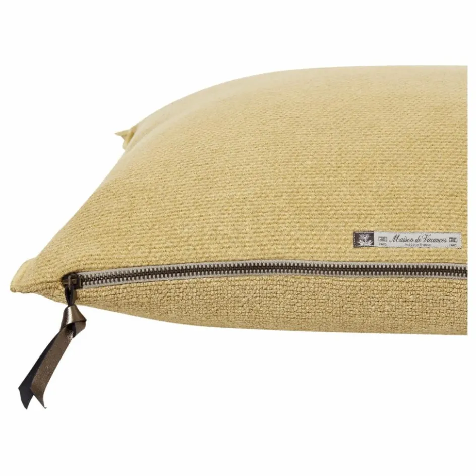 Hot Maison de Vacances Coussin Vice Versa en toile Formentera | Jaune Paille