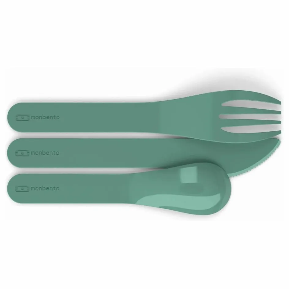 Outlet Monbento Couverts biodégradables MB Pocket Color | Vert forêt