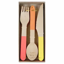 Outlet Meri Meri Couverts en bois - Set de 24 Multicolore