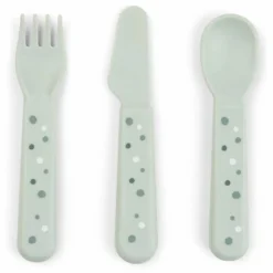 Clearance Done by deer Couverts Happy Dots - Set de 3 | Sauge