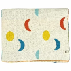 Clearance Bayiri Couverture Moon Phases Coton Bio | Ecru