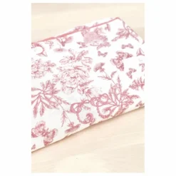 Outlet Tartine et Chocolat Couverture Toile de Jouy | Rose pêche