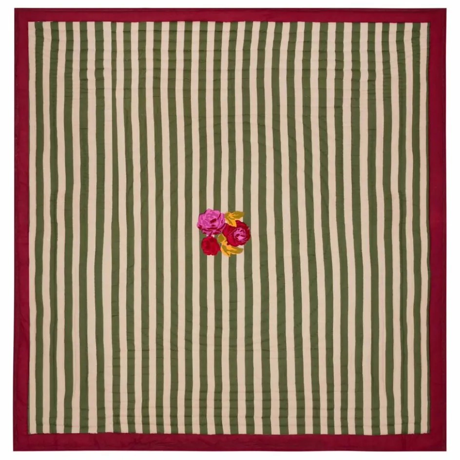 Clearance Lisa Corti Couvre-lit Nizam Stripes | Vert