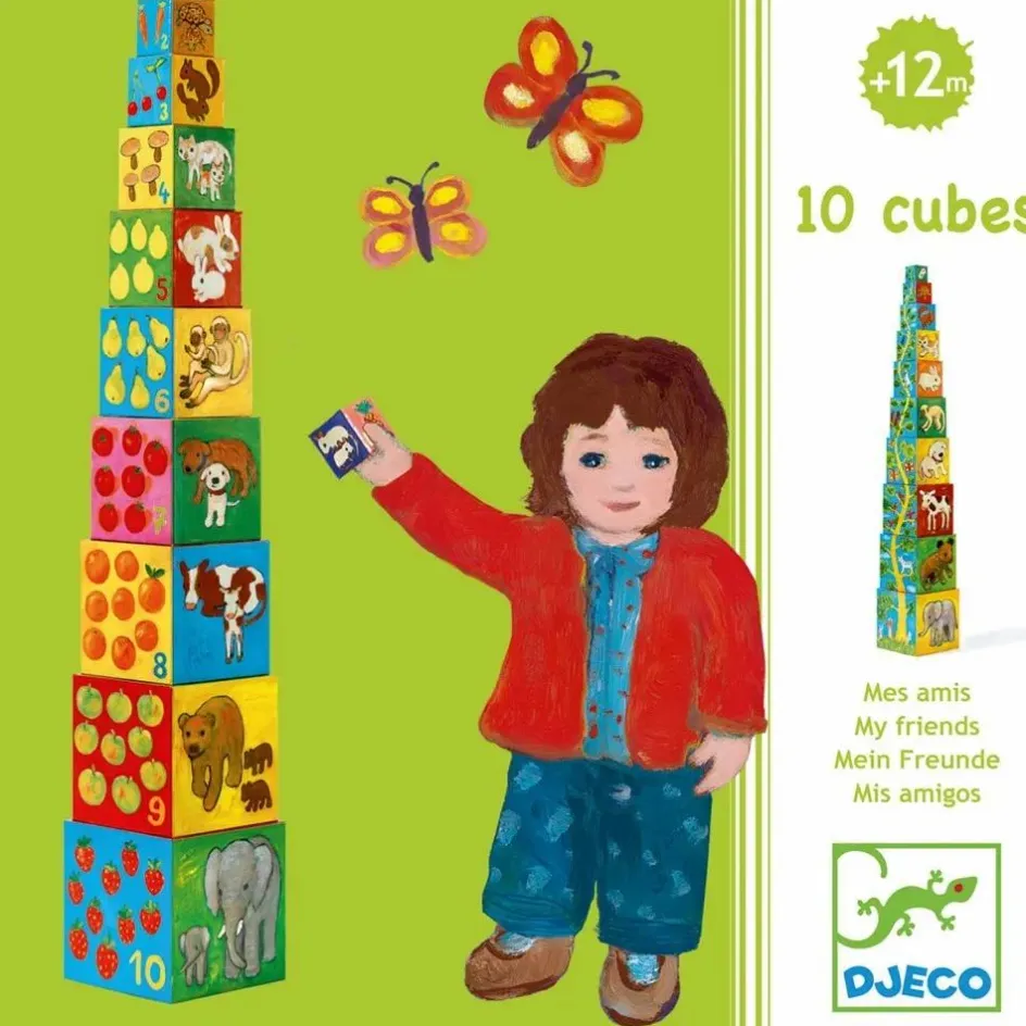 Djeco Cube Mes Amis| Jouets D'Éveil|Jouets D'Éveil