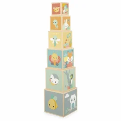 Janod Cubes à empiler Pure| Jouets D'Éveil|Jouets D'Éveil
