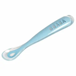Sale Béaba Cuillère 1er âge soft en silicone | Bleu ciel