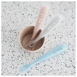 Sale Béaba Cuillère 1er âge soft en silicone | Bleu ciel