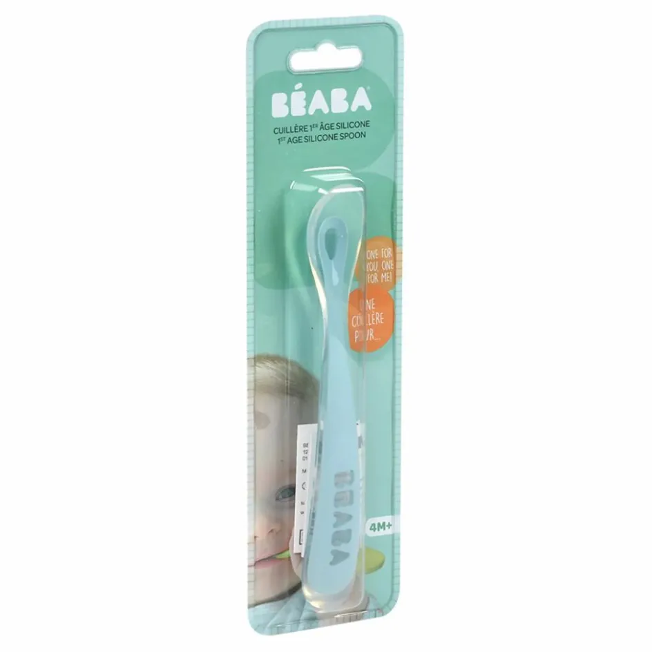 Sale Béaba Cuillère 1er âge soft en silicone | Bleu ciel