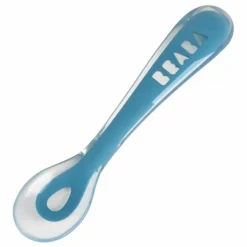 Clearance Béaba Cuillère 2ème âge soft en silicone | Bleu