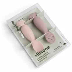 New Done by deer Cuillères d'apprentissage Tiny Farm - Set de 2 | Rose