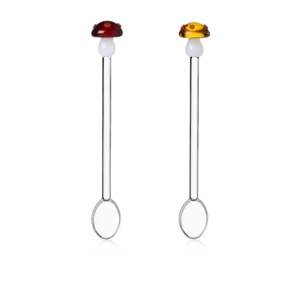 Ichendorf Milano Cuillères en verre Mushroom - Set de 2 || Art De La Table