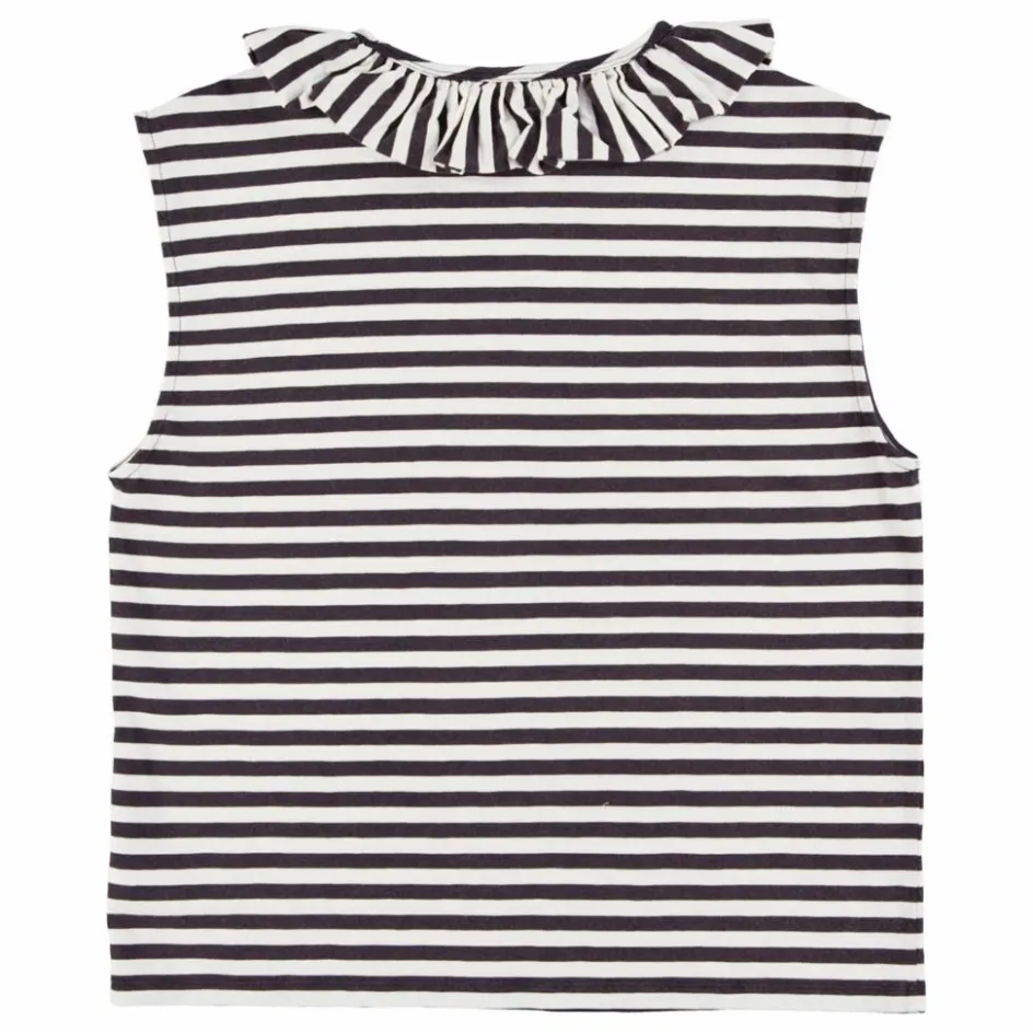 New Sisters Department Débardeur Natalie Cheesy Saucy Crispy Rayé Coton Flamé | Noir