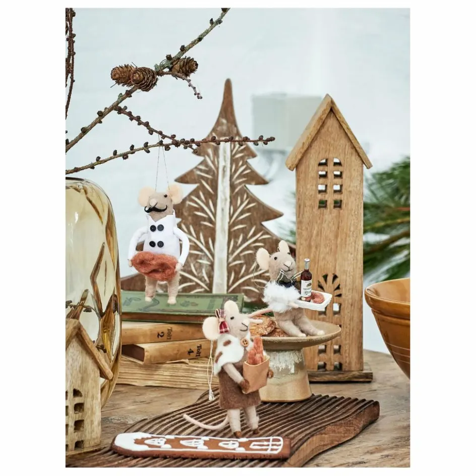 Outlet Décoration souris à suspendre en laine Peo - Set de 3 | Enfant Décoration De Fête